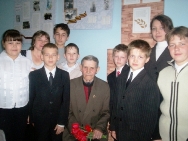 Встреча с ветераном ВОВ В.Г.Пискуновым в школьном музее